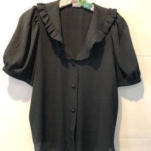 Black sheer blouse